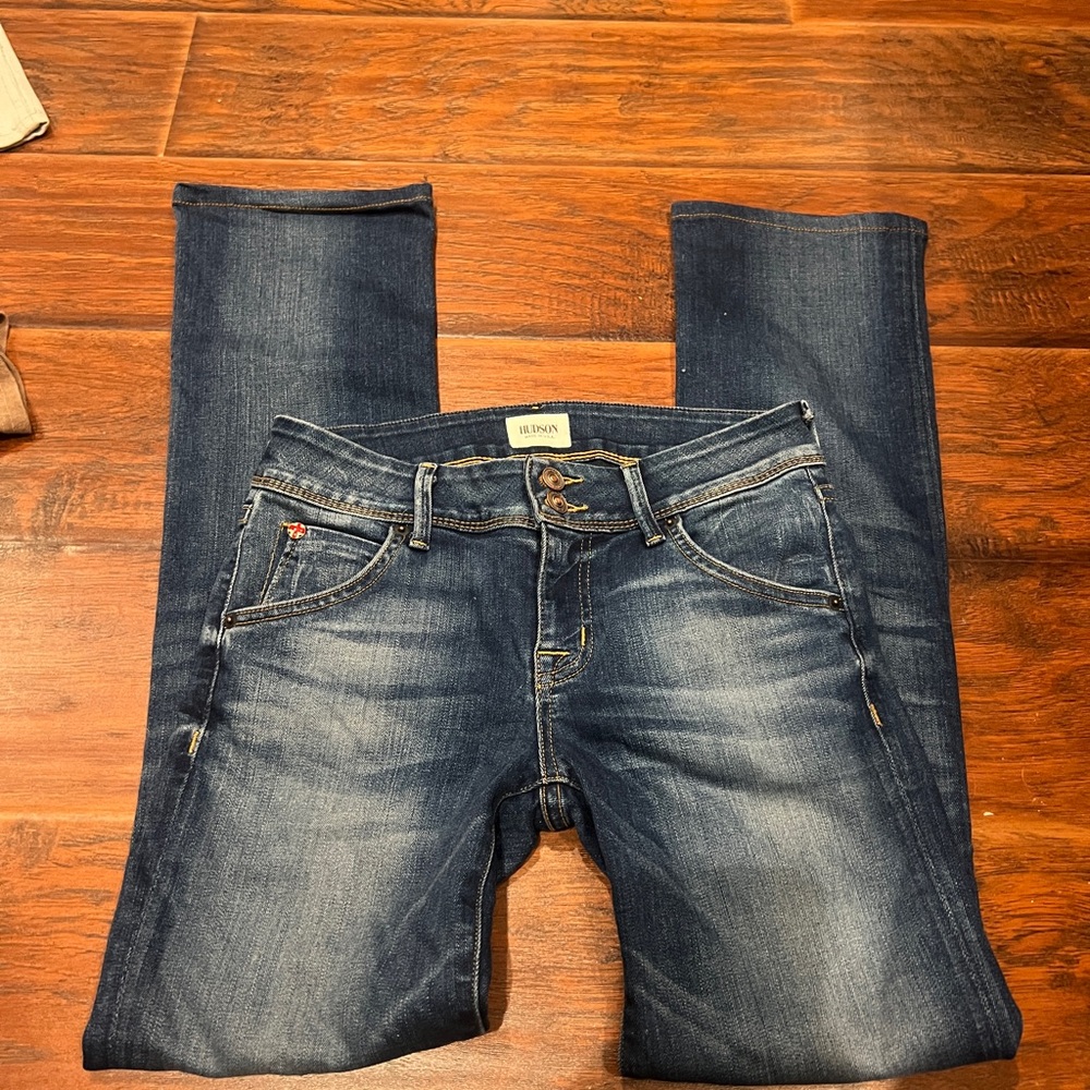 Hudson Jeans Blue Straight Leg Denim